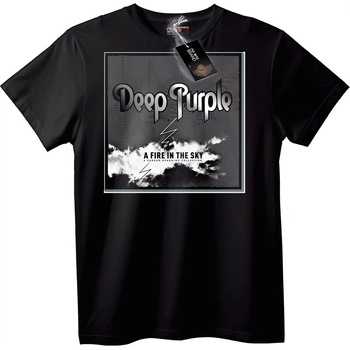 NOONEBRAND Тениска Deep Purple Огън в небето - XL, Black