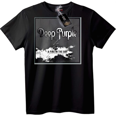 NOONEBRAND Тениска Deep Purple Огън в небето - XL, Black