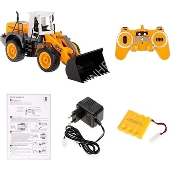 Jamara WHEEL LOADER 2WD kolesový nakladač zvukový modul LED funkčné lyžice RTR 1:20