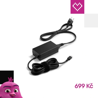 HP adaptér USB-C, 65W, černá 1P3K6AA - originální – Zboží Mobilmania