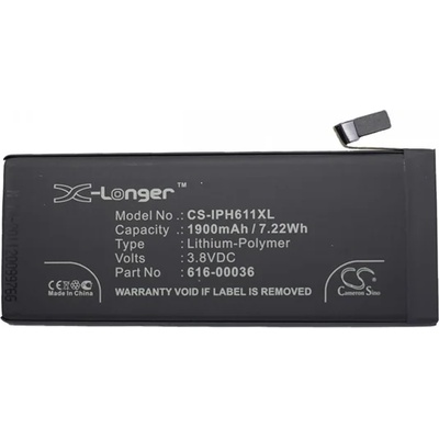 Cameron Sino Батерия за iPhone 6S 4.7 CAMERON SINO Li-Polymer 3.8V/1900mAh, съвместима с Apple 616-00036, ЧЕРНА CS-IPH611XL (CS-IPH611XL)
