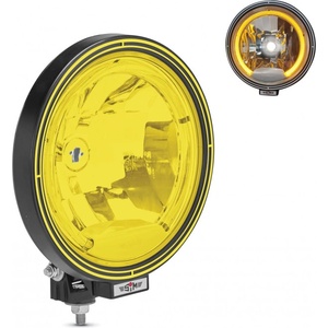  23см Кръгъл халогенен фар светлини за мъгла с насочена светлина + LED Angel Eye ЛЕД Функция Ангелски Очи 12/24V Жълта св