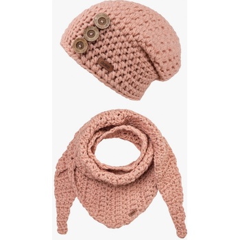 Doke Set háčkovaná čepice a šál b nature peach