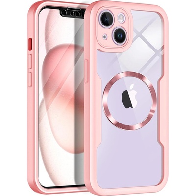 Techsuit Калъф за iPhone 13 + калъф - ColorVerse 360 MagSafe MagSafe Series - розов