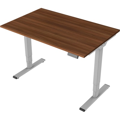 Delso Výškovo nastaviteľný stôl MIDJUSTER 60 x 180 cm orech / sivá