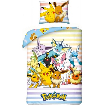 Halantex obliečky Pokémon Pikachu a Eevee 140x200 70x90