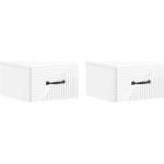 vidaXL Спален шкаф с монтаж на стена 2 бр. Бял гланц 34, 5 x 33 x 20 см (898604)
