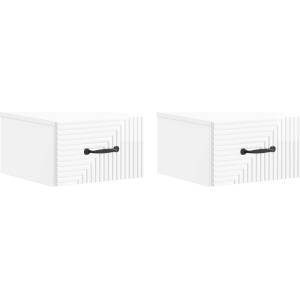 vidaXL Спален шкаф с монтаж на стена 2 бр. Бял гланц 34, 5 x 33 x 20 см (898604)