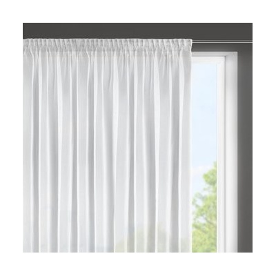 Eurofirany Záclona pripravená Esel na páske 350X150 cm biela