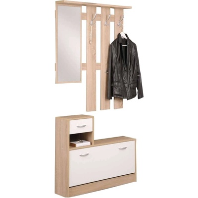 Smartshop předsíňová stěna RUGGED dub sonoma/bílá