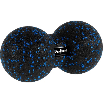 REBEL ACTIVE Duoball dvojitá masážna lopta 12 cm, farba čierno-modrá, materiál EPP
