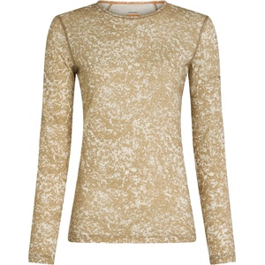 Icebreaker Дамско мериносово термобельо Icebreaker Women's Merino 200 Oasis L/S Crewe Moss Bloom Aop Merino base layer - Cumin / Undyed / Aop - размер XL (115-2819-0115)