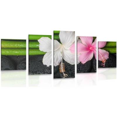 5-dílný obraz wellness zátiší - 100x50
