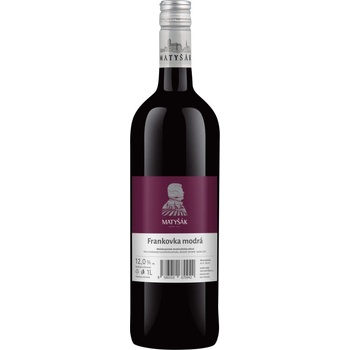 Matyšák Frankovka modrá 2021 12,5% 1 l (čistá fľaša)