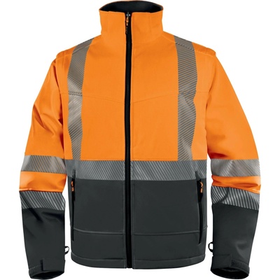 Delta Plus FAST HV bunda 2v1 softshell žltá HV/tmavosivá