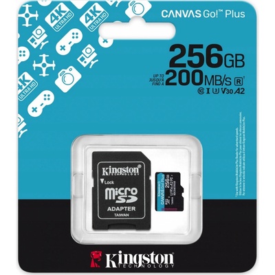 Kingston Canvas Go Plus A2 Micro SDXC 256GB SDCG4/256GB