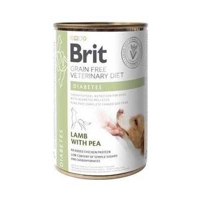 Brit Veterinary Diet Dog Grain Free Diabetes Lamb with Pea 12 x 400 g