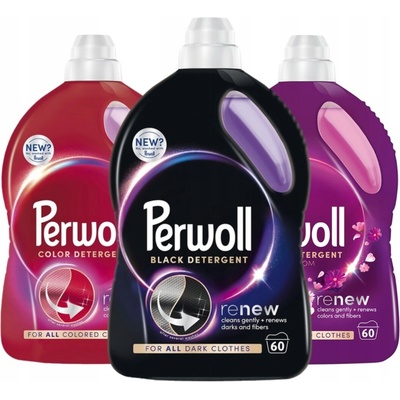 Perwoll Renew Tekutý prací prostředek Black 6 l + Color 3 l 180 PD