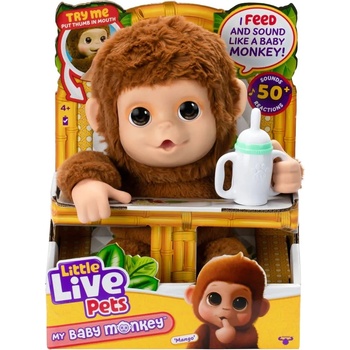 Moose Интерактивно бебе Moose Little Live Pets - Mango, маймуна (26558)
