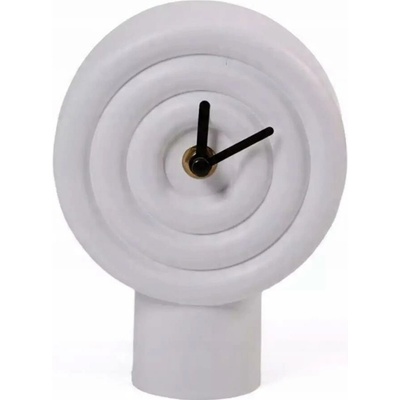 Estilo Home Keramické stolové hodiny 16 cm, napájanie 1xAA, biela EH0035