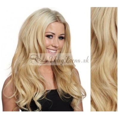 Vlnité tape-in Remy prúžky 60-63 cm 40 ks najsvetlejšie blond