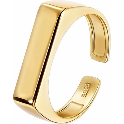 Nefertitis stříbrný pozlacený prsten Grace