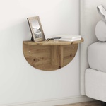 vidaXL Стенен рафт Монтиране на стена Дъб 48 x 24 x 24 см (891446)