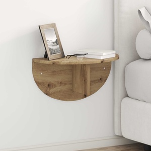 vidaXL Стенен рафт Монтиране на стена Дъб 48 x 24 x 24 см (891446)