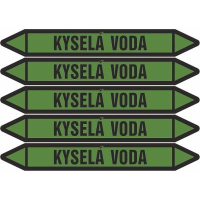 Grafiko | Kyselá voda - Materiál Samolepící PVC folie, Rozměr aršík 5ks šipka 350x52mm