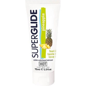 HOT Superglide ядлив лубрикант на водна основа - АНАНАС 75 мл