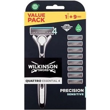 Wilkinson Sword Quattro Essential 4 + 9 ks hlavic