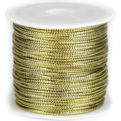 Lurexová šňůra plochá zlatá 1,1mm/30m