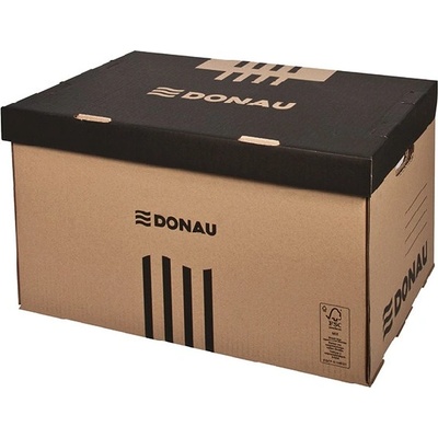 DONAU Контейнер за архивиране на кутии DONAU 555x370x315 mm с отварящ се нагоре покрив кафяв U7665301FSC-02 (U7665301FSC-02)