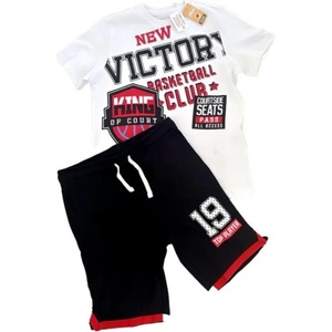 Chicco Boys Shorts And Tee Set White/Black - magazinko