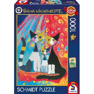 Schmidt Spiele Пъзел Schmidt от 1000 части - Щастливо котешко семейство (58659)