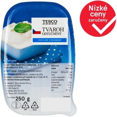 Tesco Tvaroh odtučněný 250 g