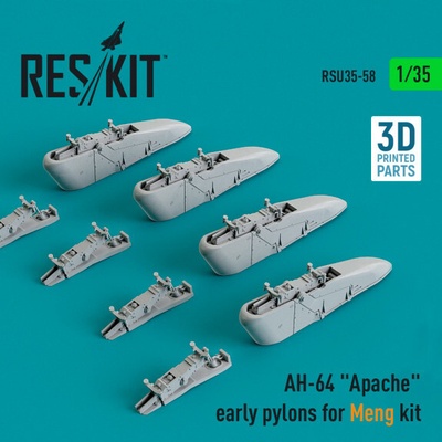Meng Reskit AH-64Apache early pylons forkit 3D Printed 1:35