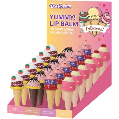 Aquarius Cosmetic Балсам за устни Martinelia - Yummy, Вкусен сладолед, асортимент, 3.5 g