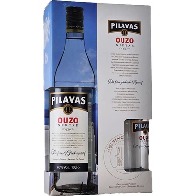 Ouzo Nektar Pilavas 40% 0,7 l (darčekové balenie 1 pohár)
