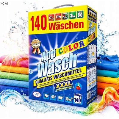 AppWash Color prací prášek na barevné prádlo 10 kg 140 PD