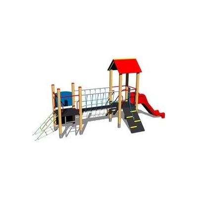 Playground zostava so šmýkačkou a šplhaním 4U227D-10