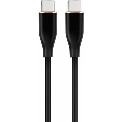Gembird CC-USB2S-CMCM-1.5M-BK Prémiový silikonový nabíjecí a Type-C s funkcí Power Delivery (PD) 1,5m černý