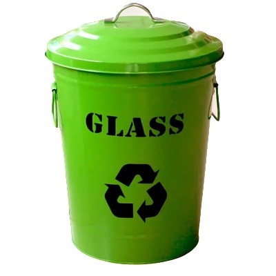 HORECANO G-Метален кош с капак 24.5L ЗЕЛЕН 25x31.5xh47cm (11765-001-G) (018545)