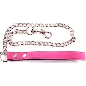 Rouge Leather Leash Pink