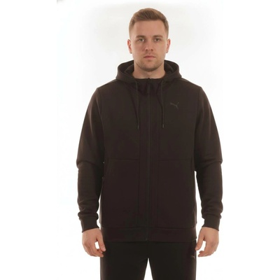 Puma mikina s kapucí na zip černá