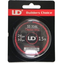 UD SS316L Clapton drát 26GA + 30GA