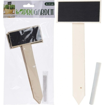 cedulka zahradní v.21cm s křídou (4ks)