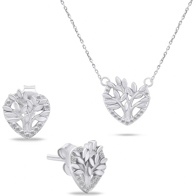 Brilio Silver set šperků SET236W náhrdelník náušnice – Zboží Dáma