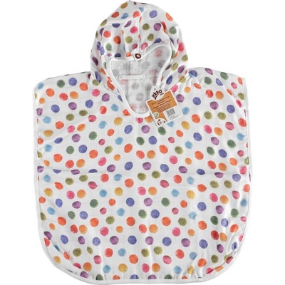 BMB Digi Watercolour Polka Dots Bambusové pončo 1