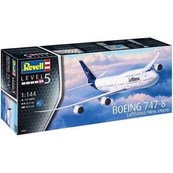 Revell Самолет бойнг 747-8 Lufthansa - сглобяем модел (R03891)